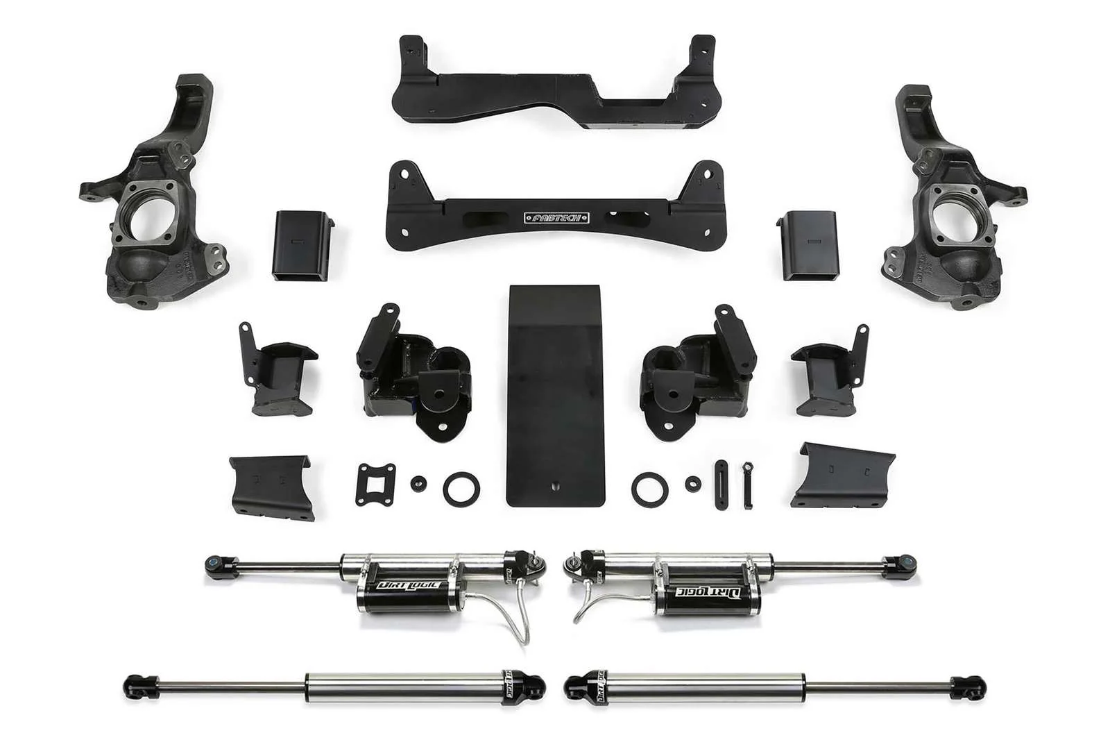 Fabtech 6" RTS Lift Kit w/Front Dirt Logic 2.25 Reservoir Shocks & Rear 2.25 Shocks for 2020-2024 Chevrolet Silverado 2500 HD 4WD w/6" lift