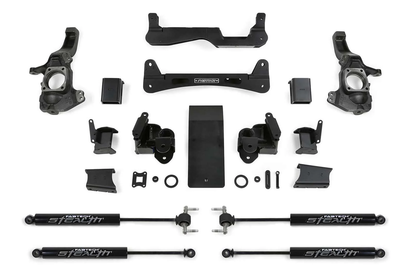 Fabtech 6" RTS Lift Kit w/Stealth Shocks for 2020-2024 GMC Sierra 3500 HD 4WD w/6" lift