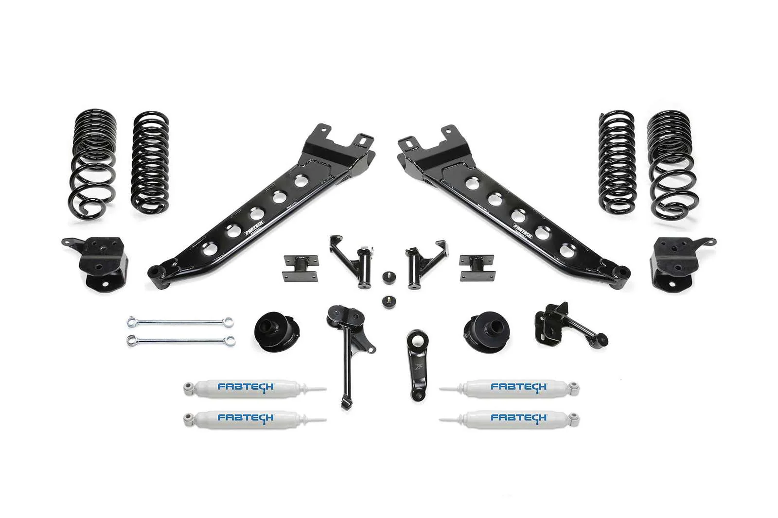 Fabtech 7" Radius Arm System w/Coil Springs & Performance Shocks Kit for 2010-2018 Ram 2500 4WD w/7.0" lift