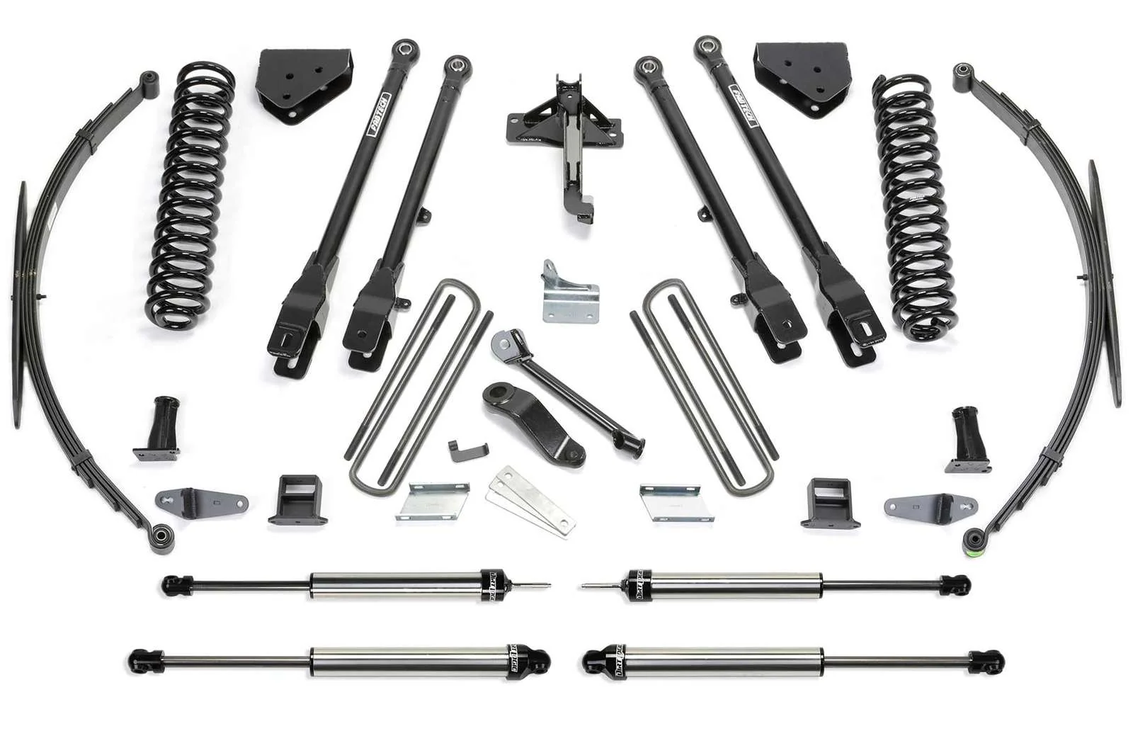 Fabtech 8" 4 Link System w/Dirt Logic Shocks Kit for 2008-2016 Ford F250 Super Duty 4WD w/8.0" lift