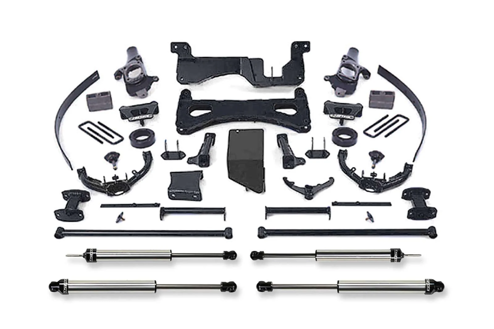 Fabtech 8" Performance System w/Dirt Logic Shocks Kit for 2001-2010 Chevrolet Silverado 2500 HD 4WD RWD w/8.0" lift