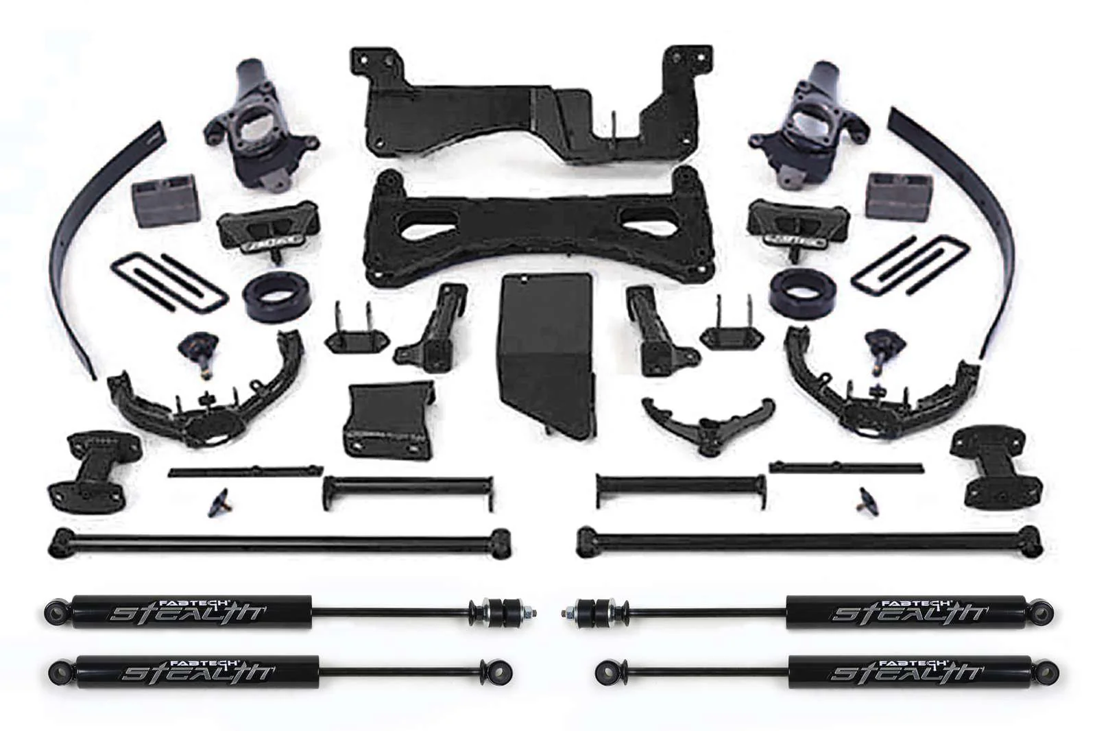Fabtech 8" Performance System w/Stealth Shocks Kit for 2007-2010 Chevrolet Silverado 3500 HD 4WD RWD w/8.0" lift