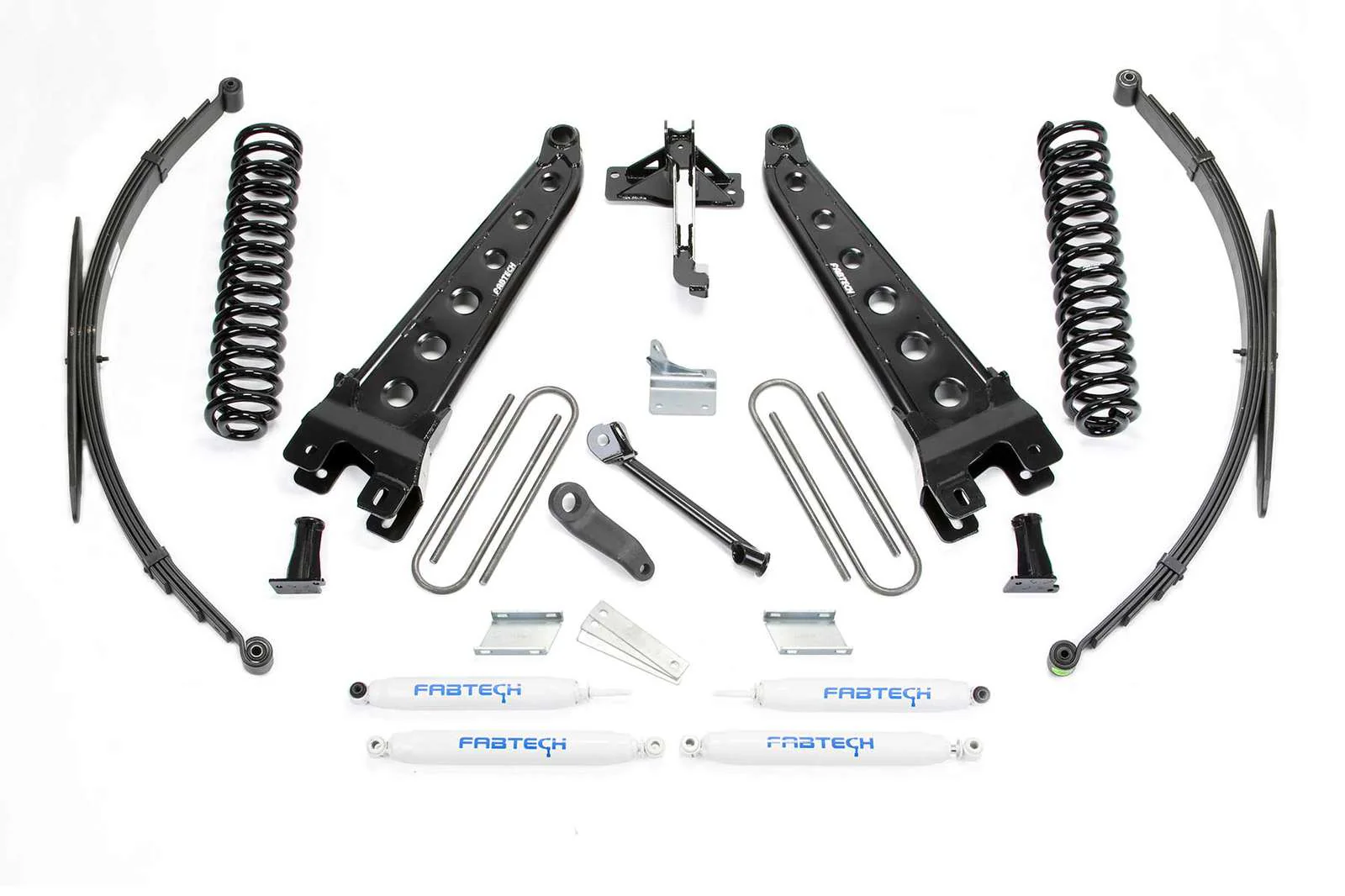 Fabtech 8" Radius Arm System w/Performance Shocks Kit for 2008-2016 Ford F350 Super Duty 4WD w/8.0" lift