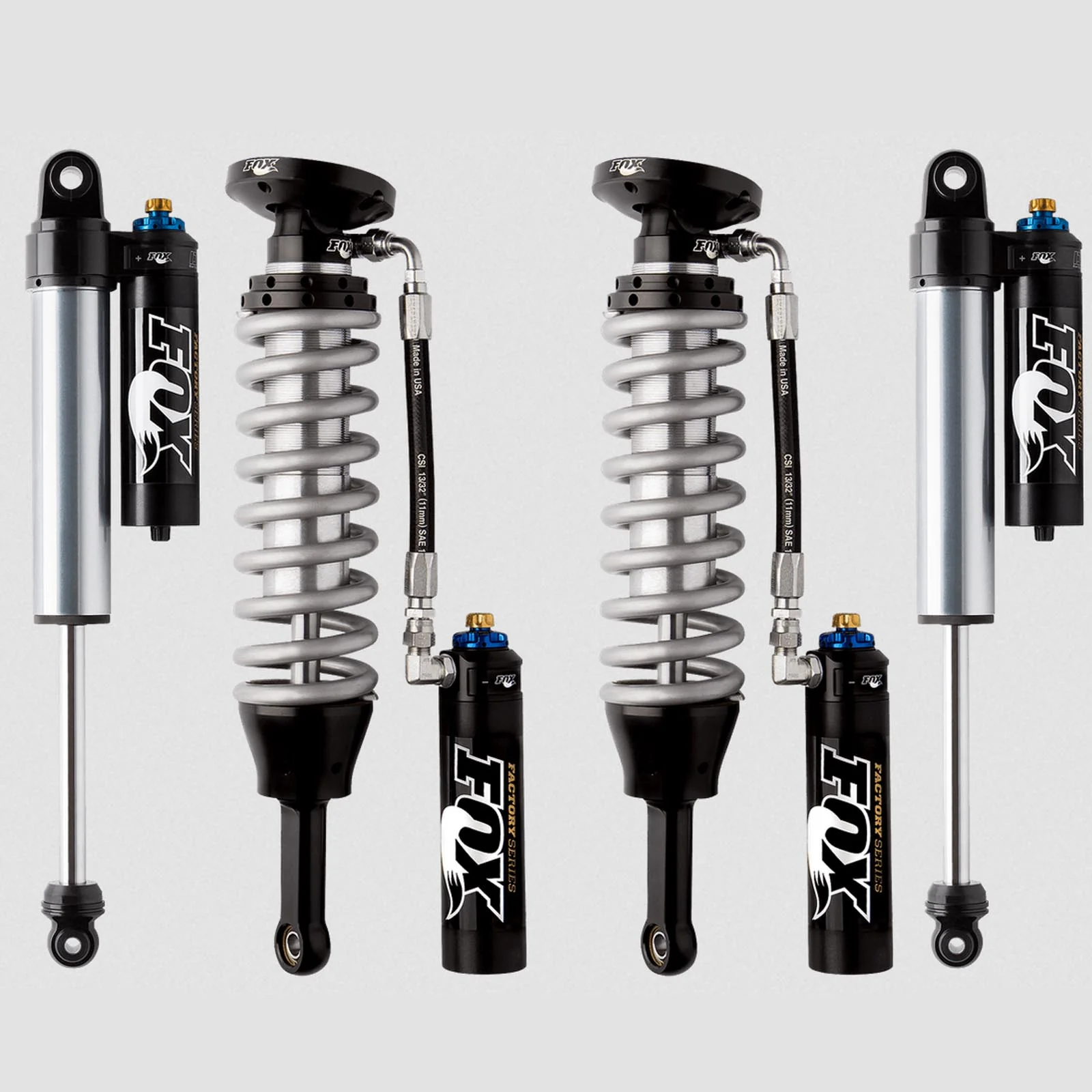 Fox 2.5 Factory Race Series Coilovers w/ Reservoir + Rear Shocks Set for 2014-2020 Ford F150 4WD