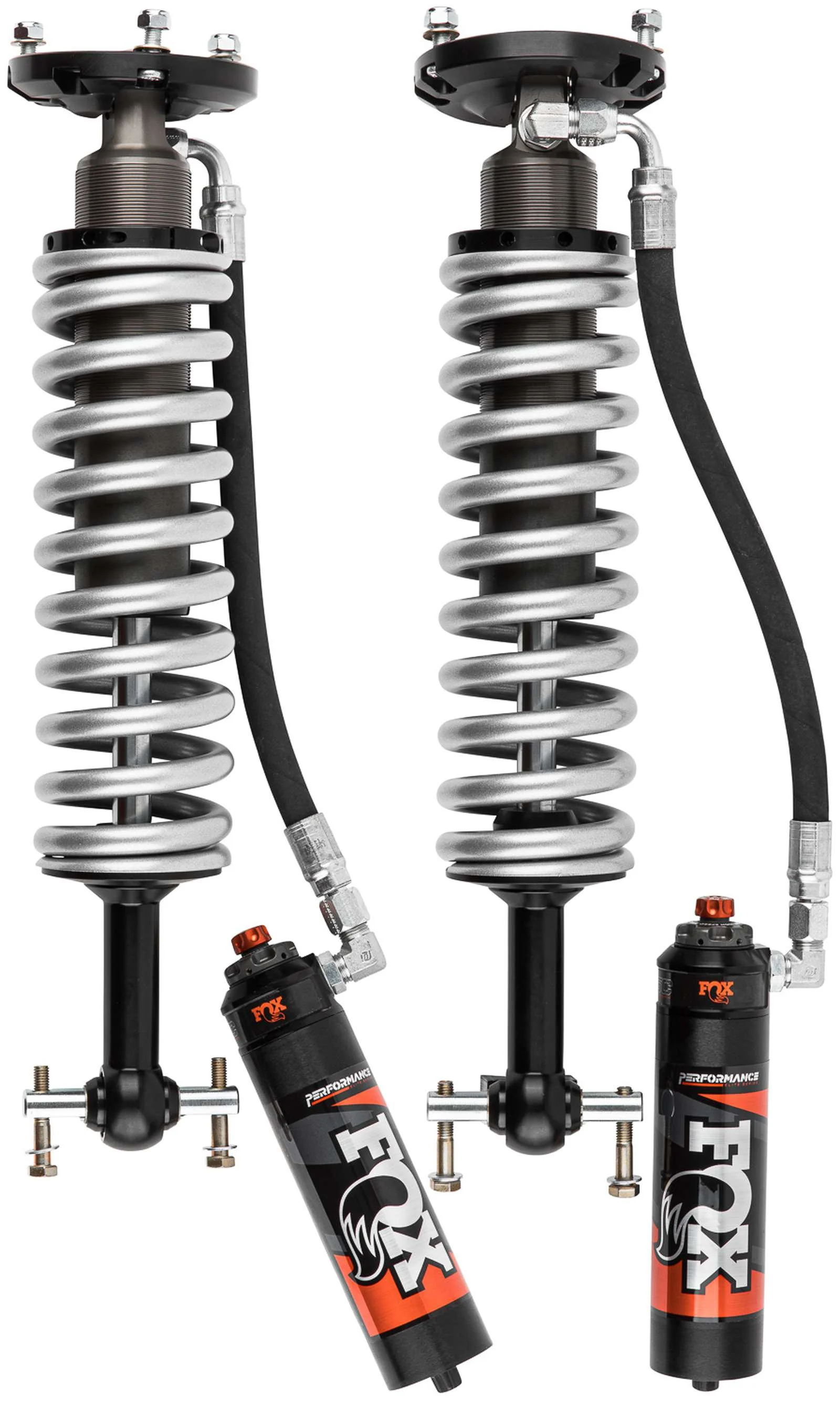 Fox 2.5 Performance Elite Adjustable Coilover w/ Reservoir Front Pair for 2019-2024 GMC Sierra 1500 w/ UCA - Image 2