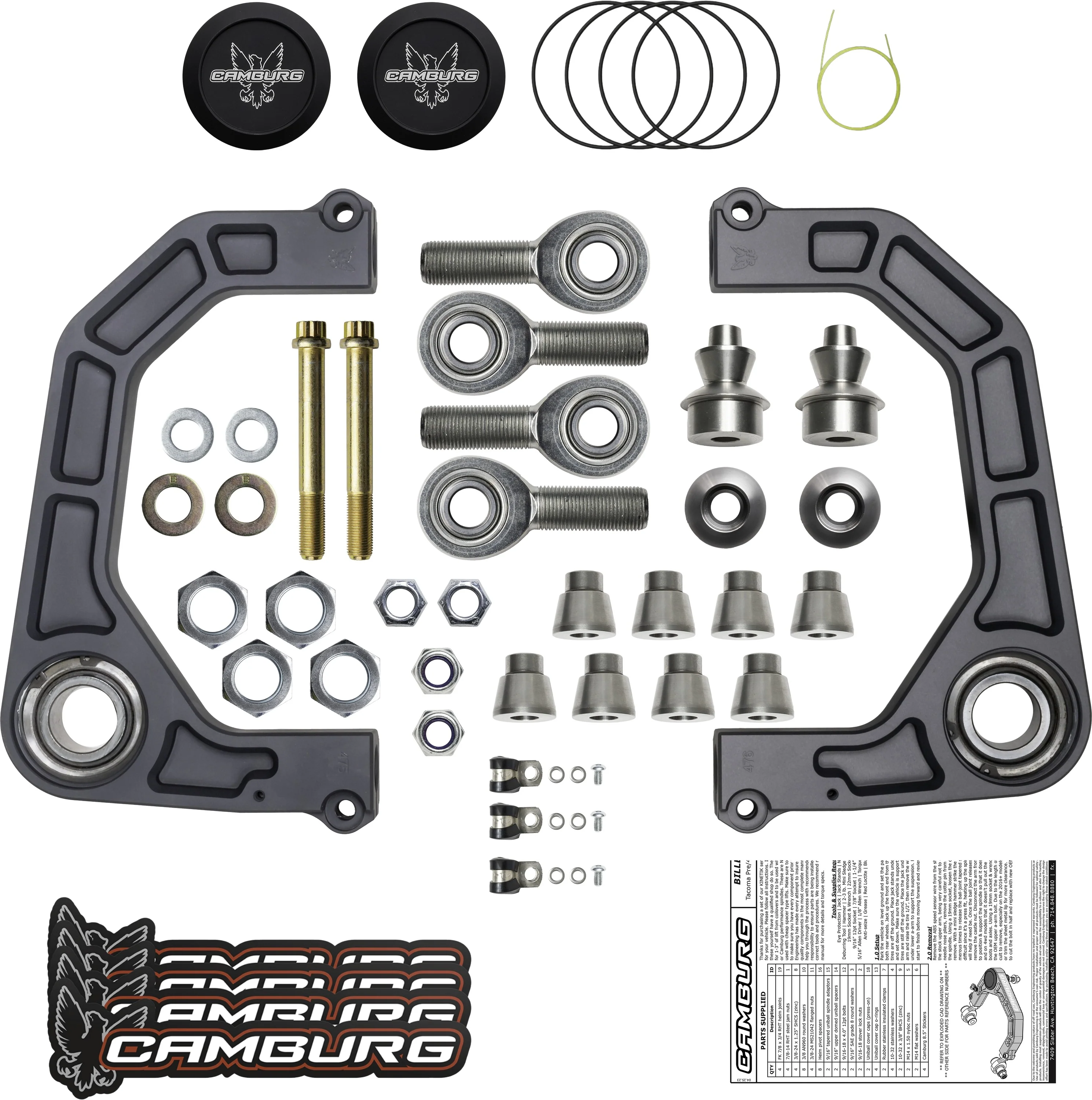 KINETIK V2 Performance Billet Uniball Upper Arms - Grey - Image 5
