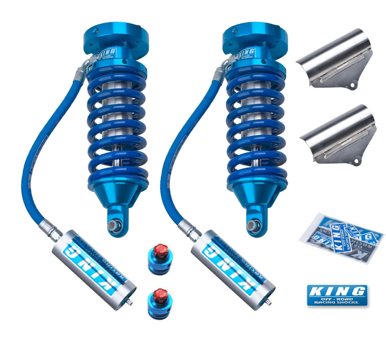 King Shocks 2.5 Performance Coilovers w/ Remote Reservoir Front Pair for 2005-2020 Nissan Navara 4WD w/0-2.5" lift - Image 2