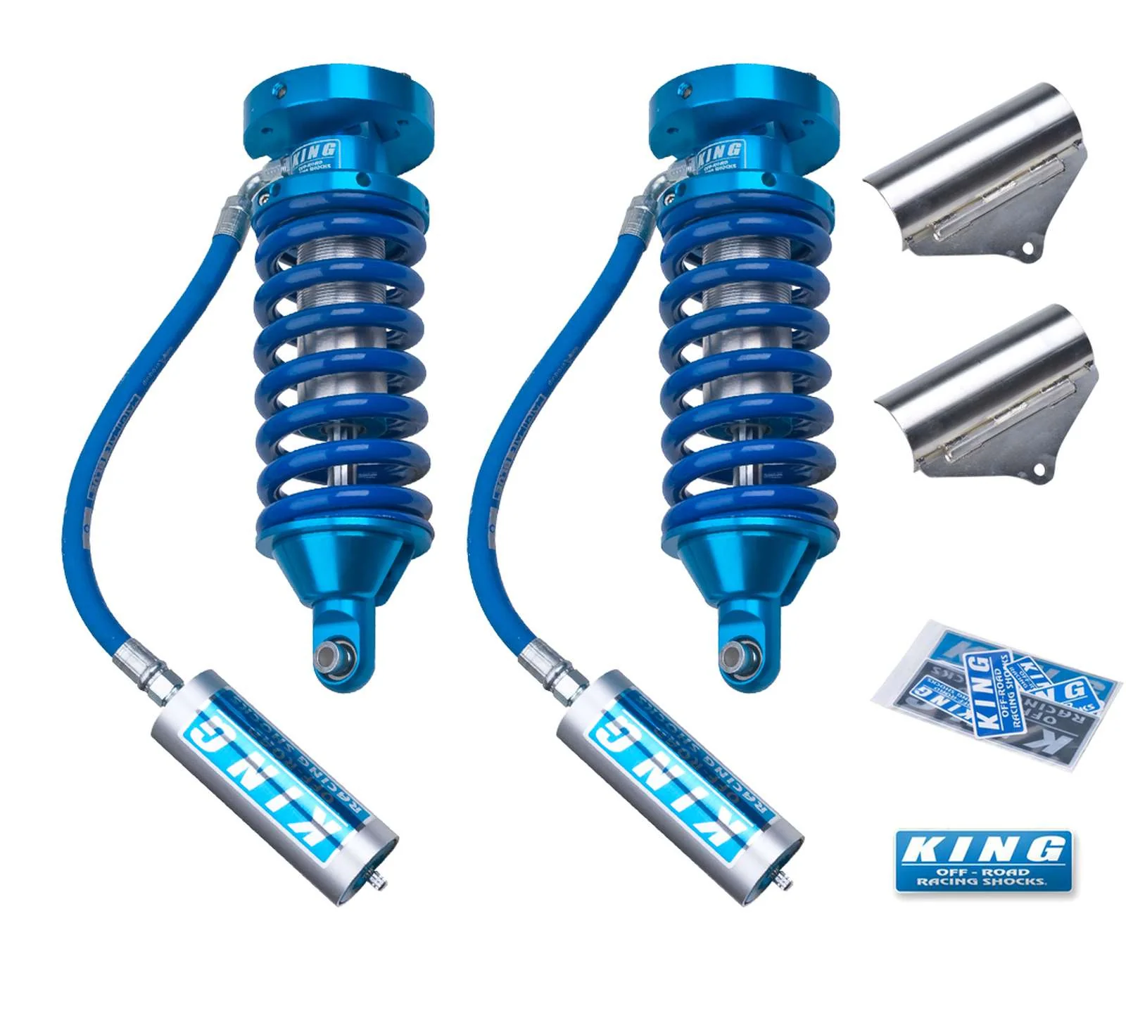 King Shocks 2.5 Performance Coilovers w/ Remote Reservoir Front Pair for 2005-2021 Nissan Frontier 4WD w/0-2.5" lift