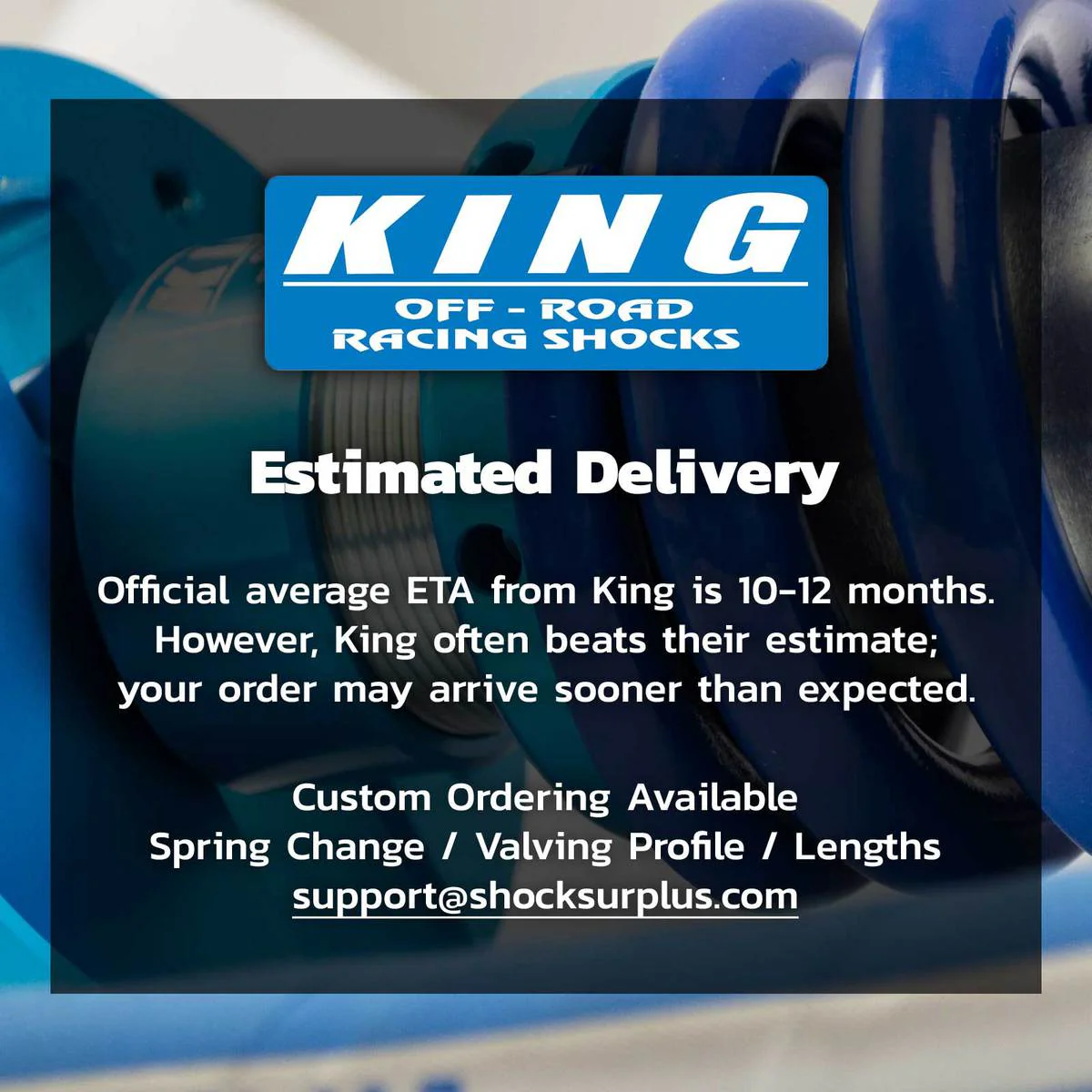 King Shocks 2.5 Performance w/ Fin Piggyback Reservoir Adjustable Shocks Rear Pair for 1997-2010 Nissan Patrol Y61 4WD w/2.5-5" lift - Image 2