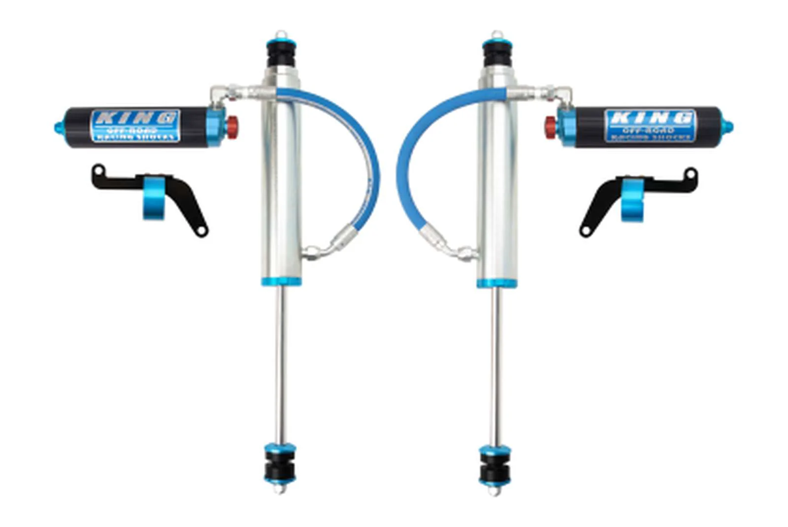 King Shocks 2.5 Performance w/ Fin Piggyback Reservoir Shocks Front Pair for 1997-2010 Nissan Patrol Y61 4WD - Image 2