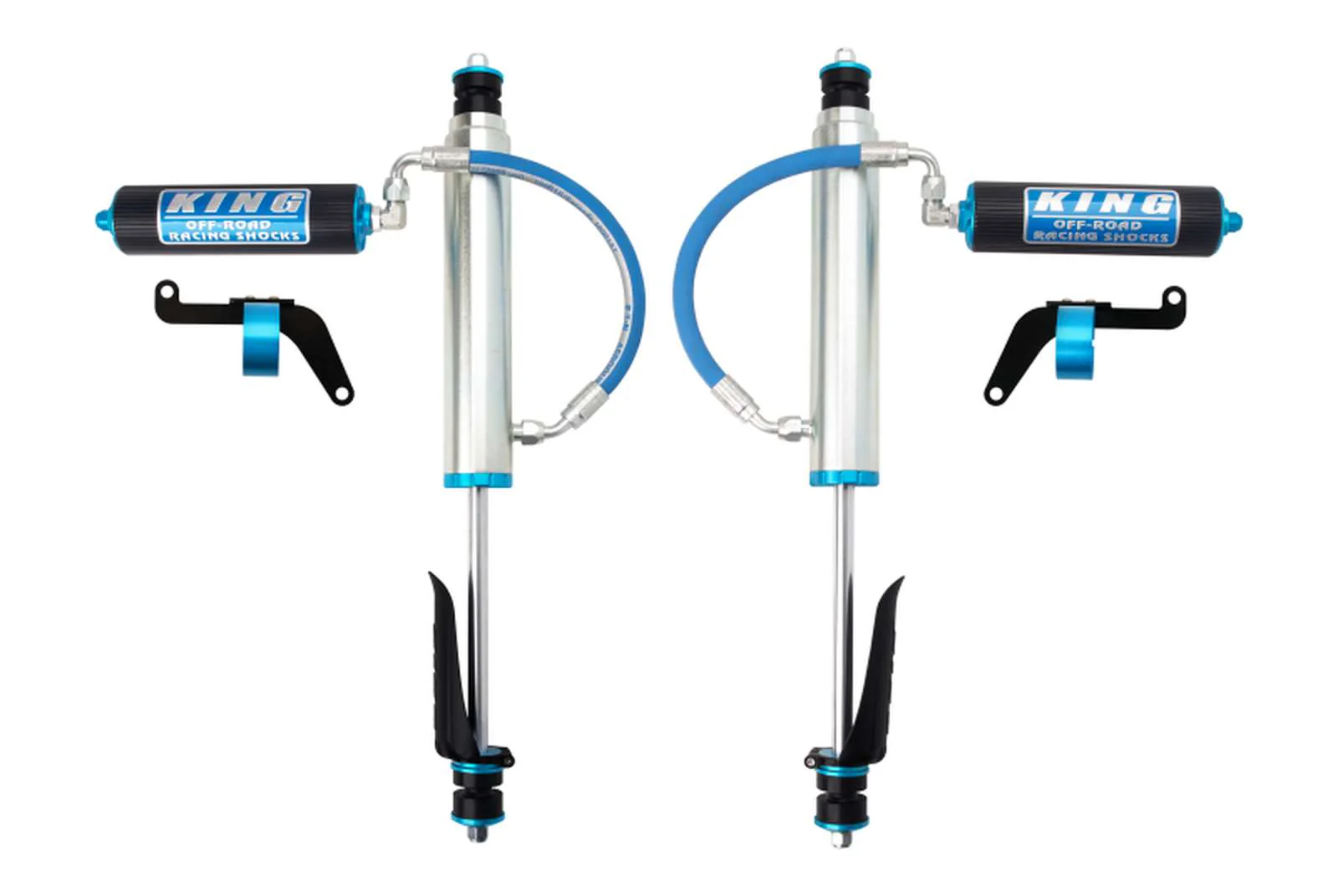 King Shocks 2.5 Performance w/ Fin Piggyback Reservoir Shocks Front Pair for 1997-2010 Nissan Patrol Y61 4WD - Image 3