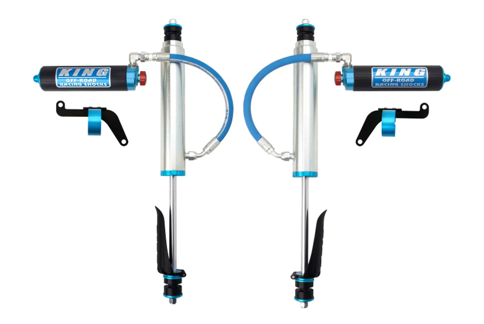 King Shocks 2.5 Performance w/ Fin Piggyback Reservoir Shocks Front Pair for 1997-2010 Nissan Patrol Y61 4WD - Image 4