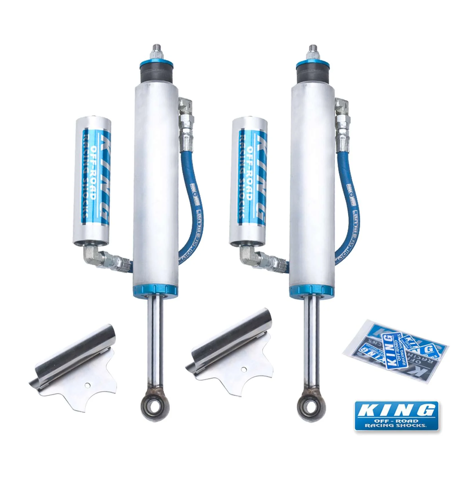 King Shocks 2.5 Performance w/ Remote Reservoir Shocks Front Pair for 2000-2010 GMC Sierra 2500 HD 4WD w/0-2.5" lift - Image 4