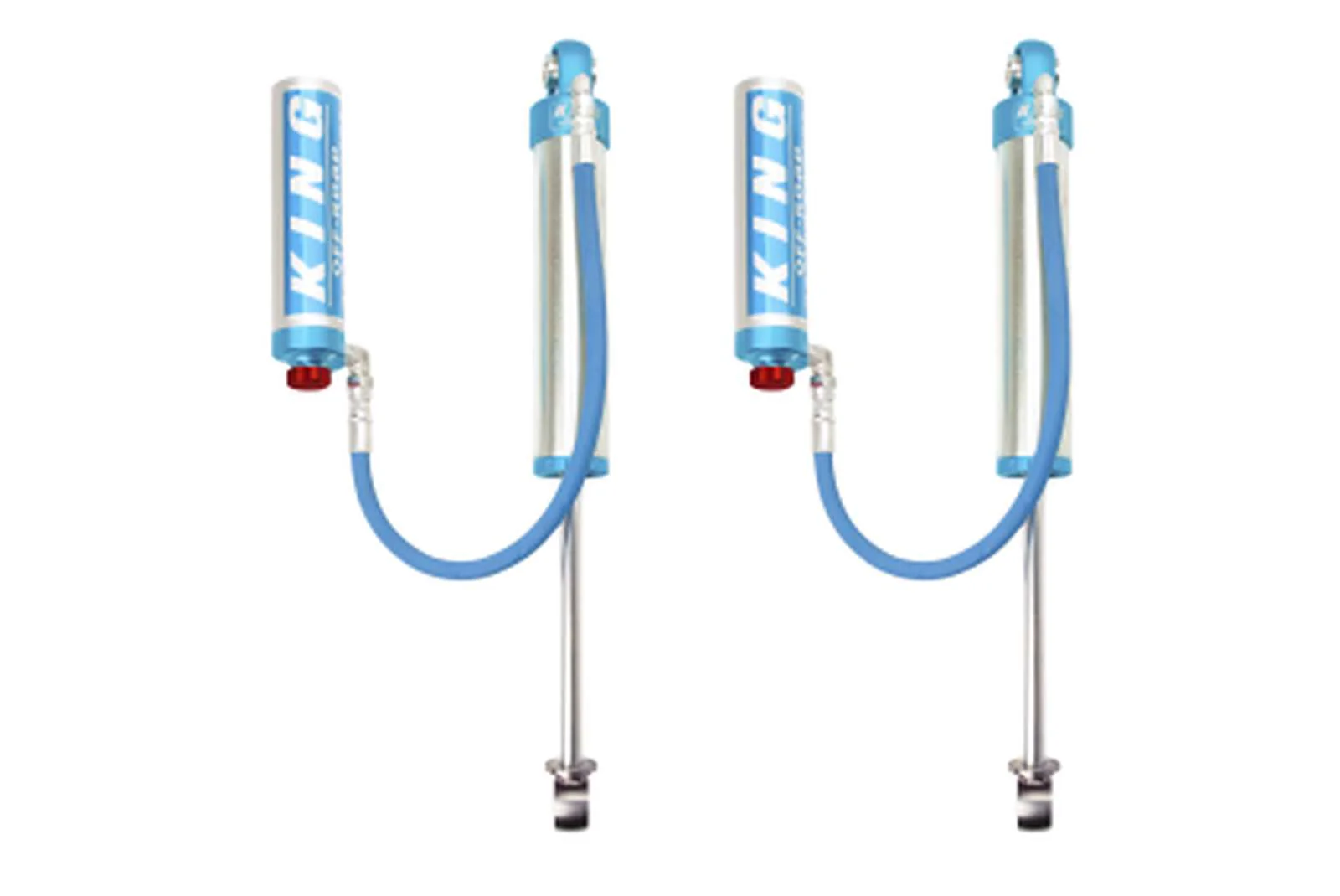 King Shocks 2.5 Performance w/ Remote Reservoir Shocks Rear Pair for 1984-2020 Toyota Land Cruiser 76 4WD
