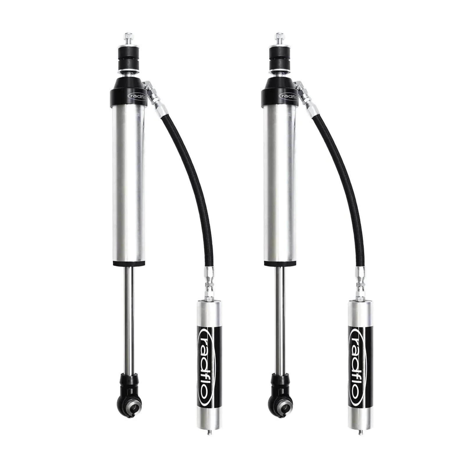 Radflo 2.5 600R Shocks + Remote Reservoir Shocks for 2005-2023 Toyota Tacoma Rear