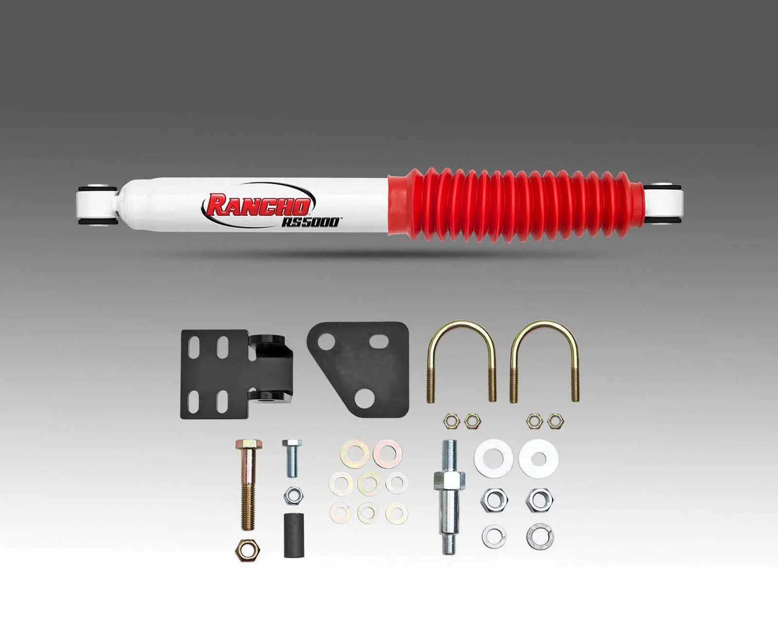 Rancho RS5000 Steering Stabilizer + Mounts for 2000-2005 Ford Excursion 4WD