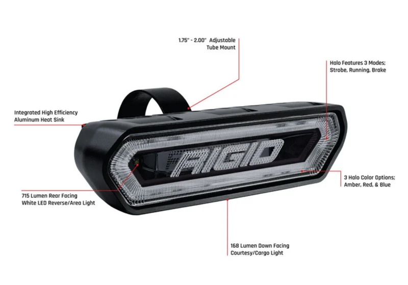 Rigid Industries Chase Tail Light Kit w/ Mounting Bracket - Blue - Image 6