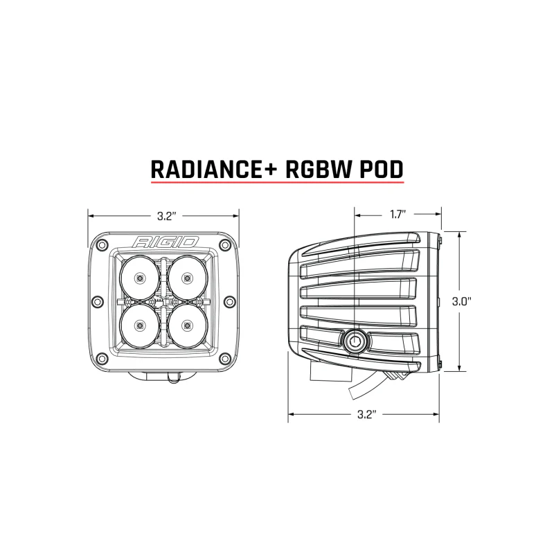 Rigid Industries Radiance+ Pod RGBW - Pair - Image 10