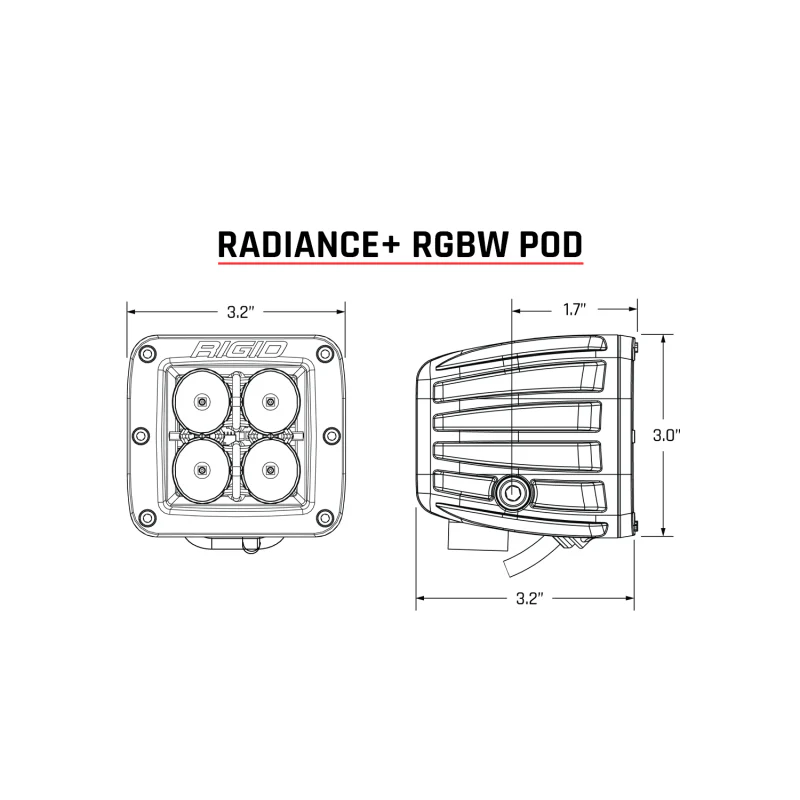 Rigid Industries Radiance+ Pod RGBW - Pair - Image 7