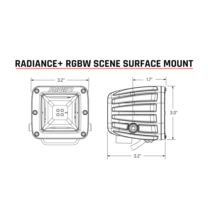 Rigid Industries Radiance+ Scene RGBW Surface Mount - Pair - Image 5