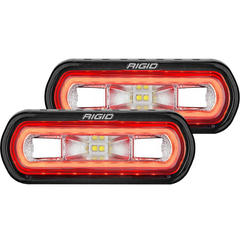 Rigid Industries SR-L Series Surface Mount LED Spreader Pair w/ Red Halo - Universal - Image 2
