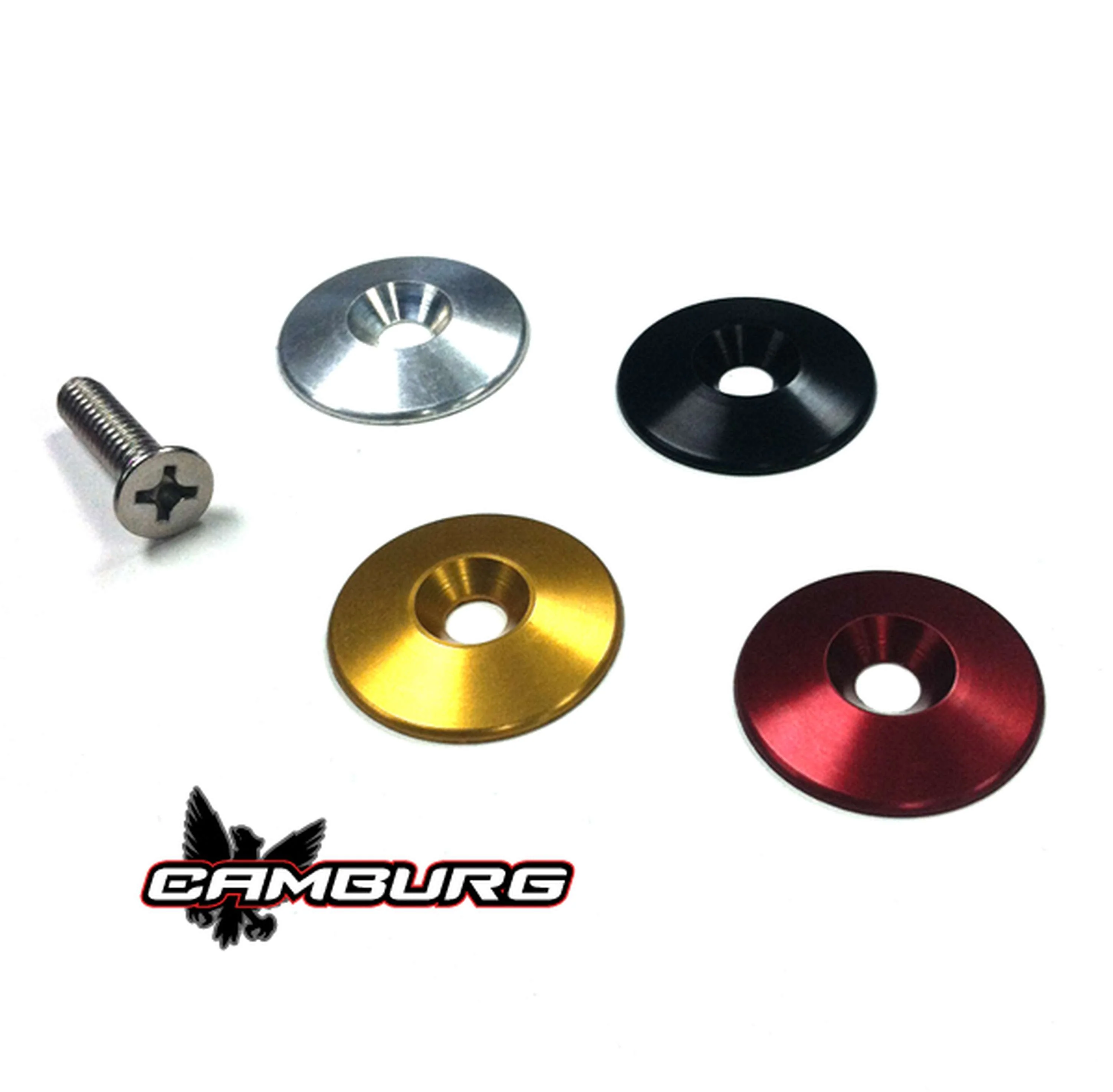 Silver Fender Washer 10 Pack (aluminum washer, bolt, body clip, 1/8" tab) - Image 2