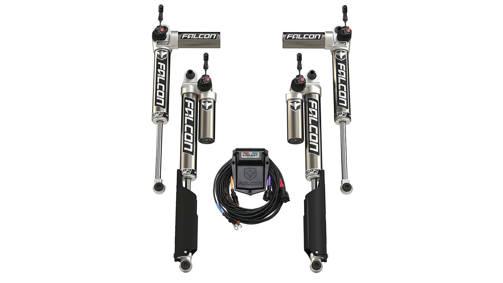 Teraflex Falcon SP2 3.5 e-Adjust Piggyback Shocks Set for 2007-2018 Jeep Wrangler JK 4WD - Image 2